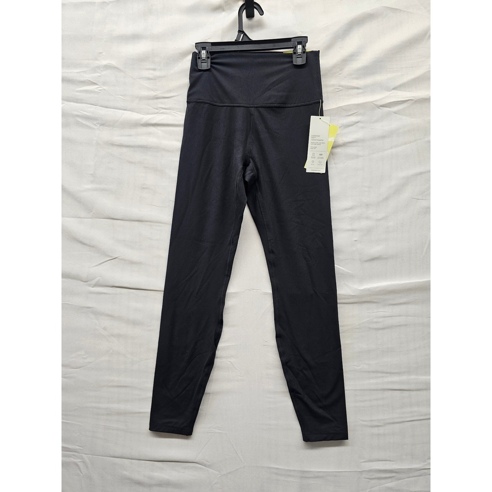 All in Motion Womens Ribbed 7/8 Leggings Black Nylon Blend Athletic Size XS